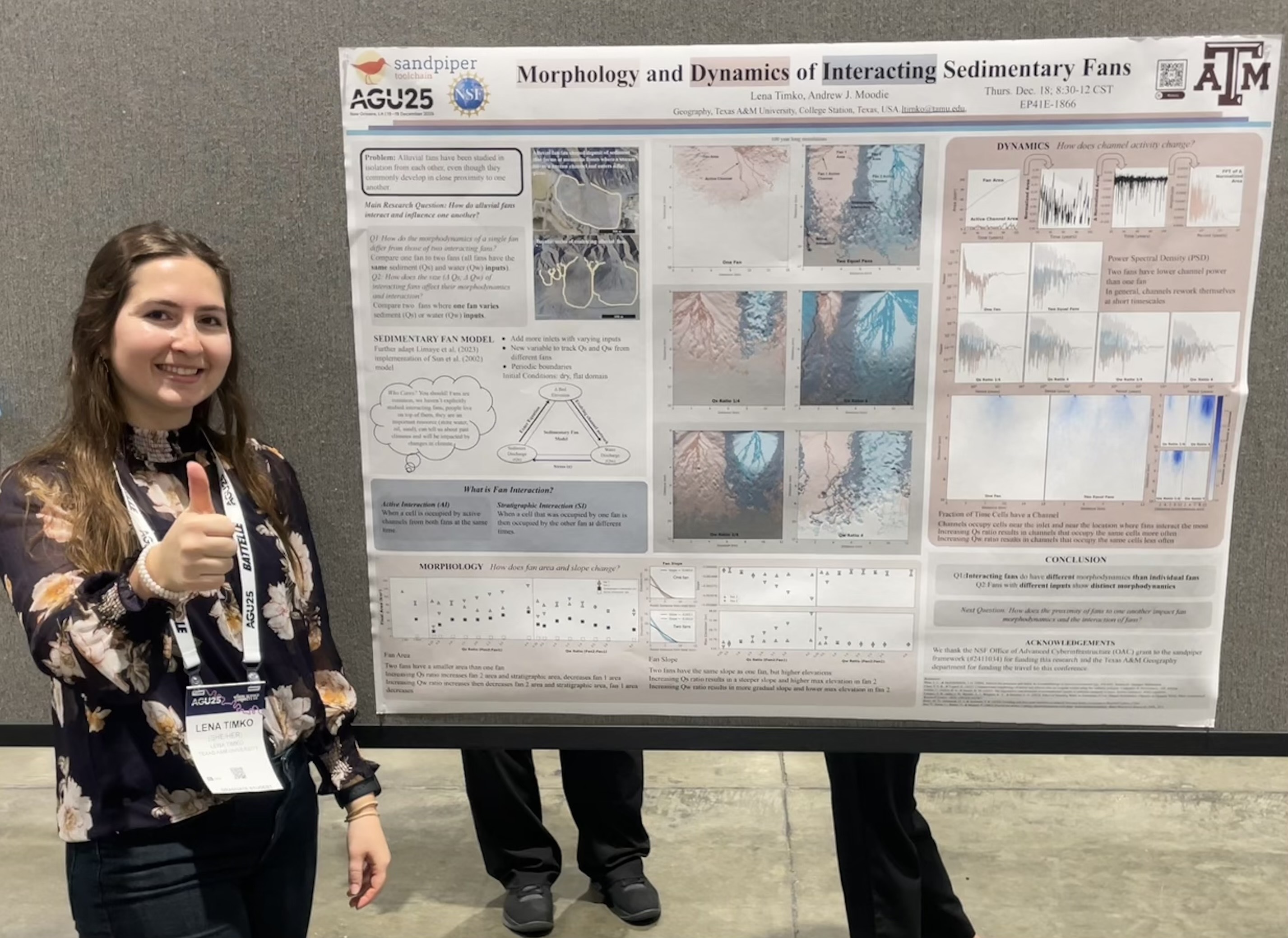 Lena Timko presenting at AGU 2025