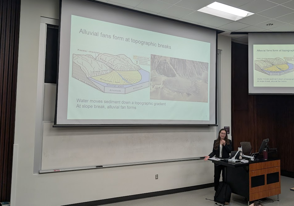 Lena Timko giving her colloquium presentation